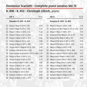 283 CD / Scarlatti: Complete piano sonatas Vol. 13